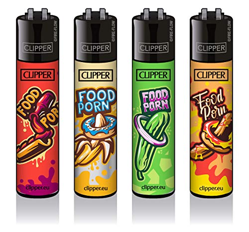 Clipper® Feuerzeuge 4er Set: Food Porn - Alle Motive von Sunmondo