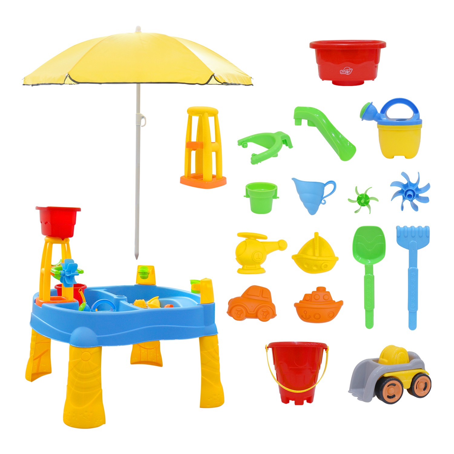 Sunny Aqua Explorer Sand- und Wasserspieltisch Gelb-Blau von Sunny