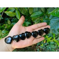 10 Stück Black Obsidian Herzen 25mm von SunnyBonny