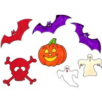 Halloween Fensterbilder Set Kürbis, Geister, Fledermäuse - Kinder Deko von SunnyDayArt