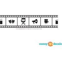 Film Wand Rand Wandaufkleber - Set Von Zwei 25 "x 5, 4" Abschnitte Abnehmbar, Wiederverwendbar, Respositionierbar Sonnigen Aufklebern von SunnyDecals