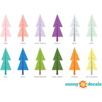 Moderner Kiefernbaum Wandtatz - Set Von 2 Kiefernbäumen 12 Farboptionen Verfügbar Ungiftig, Wiederverwendbar, Neu Positionierbar, Ungiftig von SunnyDecals