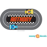 Rennstrecke Mit Benutzerdefinierten Namen Stoff Wandaufkleber - Nascar Inspiriert Racing Name Wiederverwendbar, Repositionierbar von SunnyDecals