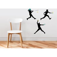 Softball Player Silhouette Stoff Wandtattoos - 3Er-Set Softball Player Silhouette Stoff Wandtattoos - 3Er-Set von SunnyDecals