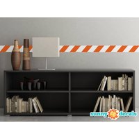 Vorsicht Band Grenze Stoff Wandaufkleber - Set Von Zwei 25 "x 4" Abschnitte, Farboptionen, Konstruktion Thema Ungiftig, Repositionierbar von SunnyDecals