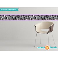 Zebra Wandrand Stoff Wandaufkleber - Rosa Set Von Zwei 25 "x 6" Abschnitte Abnehmbar, Wiederverwendbar, Wiederbeschreibbar 4 Farboptionen von SunnyDecals