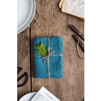 Petrolblaues Leinen Geschirrtuch. Geschirrtuch Aus Reinem Leinen. Küchentuch Naturleinen. Weiches Verschiedene Farben. Küchenwäsche von SunnyKitchenBoutique