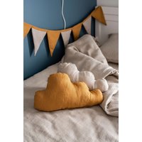 Wolkenkissen Aus Leinen. Wolkenkissen. Leinenkissen. Babyzimmer Einrichtung. Kinderzimmer Dekor. Kissen von SunnyKitchenBoutique