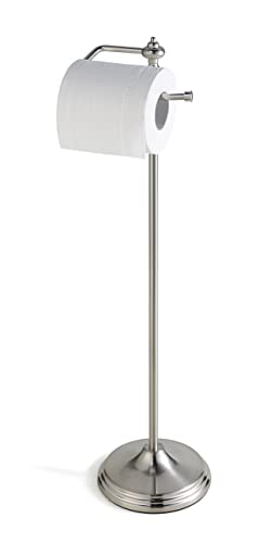SunnyPoint Freistehender Toilettenpapierrollenhalter mit Reservefunktion, satiniertes Nickel SunnyPoint Freistehender Toilettenpapierrollenhalter mit Reservefunktion, satiniertes Nickel von SunnyPoint