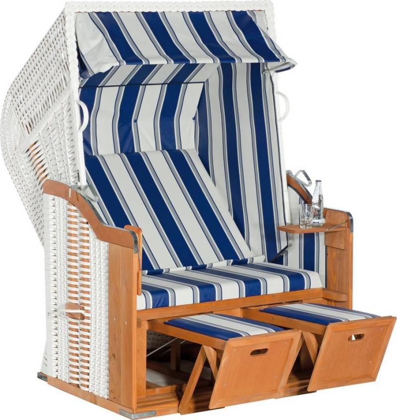 SunnySmart Strandkorb Rustikal 250 Basic, BxTxH: 125x90x160 cm, Halblieger, PVC-Stoff, Metallteile wetterfest verzinkt von Sunnysmart