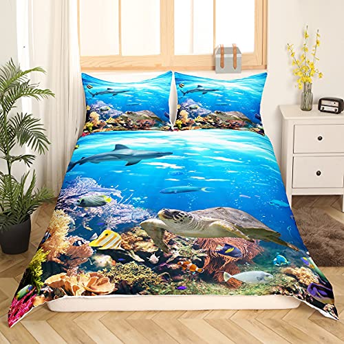 Bettwäsche Schildkröte de Mer, Größe S, Bettwäsche-Set für Fische, Meerestiere, Schildkröte und Farbe von Sunnybed