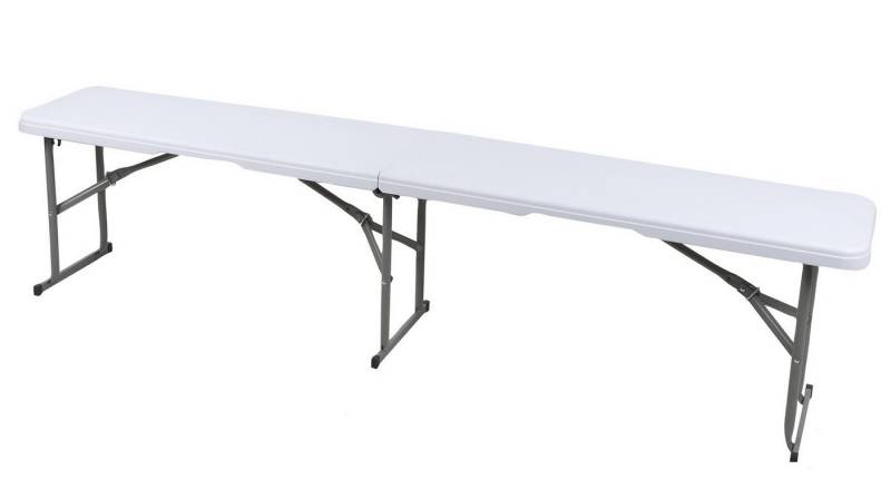 Sunnydays Gartenbank klappbare Campingbank Faltbank Klappbank faltbare Bank (Bierbank mit Stahlgestell), mit Griff für einfachen Transport von Sunnydays