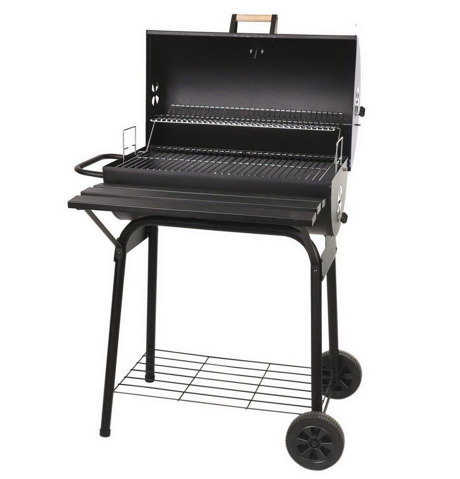 Sunnydays Smoker Barbecue Holzkohlegrill Grillwagen mit Deckel von Sunnydays