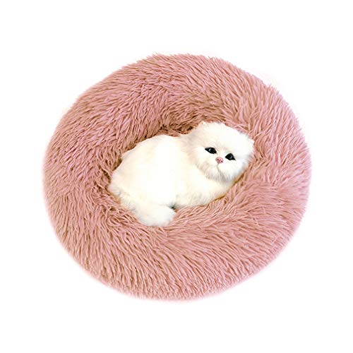 Sunnykud Deluxe Haustierbett Rundes Plüsch Bett für Haustiere in Doughnut-Form Hundebett Katzenbett Flauschig Weich Hundekissen Hundesofa Wasserfeste Unterseite Katzensofa von Sunnykud