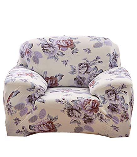 Sunnykud Elastisch Sofabezug 1/2/3/4-Sitz-Überwurf Stretch Sofaüberwurf mit Muster Blumen Stretch Sofahusse Spandex Printed Sofa Abdeckung Couch überzug Abwaschbar von Sunnykud