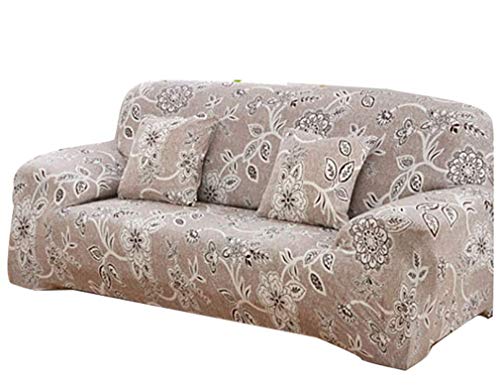 Sunnykud Elastisch Sofabezug 1/2/3/4-Sitz-Überwurf Stretch Sofaüberwurf mit Muster Blumen Stretch Sofahusse Spandex Printed Sofa Abdeckung Couch überzug Abwaschbar von Sunnykud