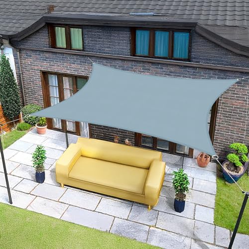 Sunnylaxx 2.5x3.5m Sonnensegel Rechteckig, Wasserdicht Sonnenschutz Sunsegel Color Graublau, 95% UV-Schutz,für Außenbereich,Garten von Sunnylaxx