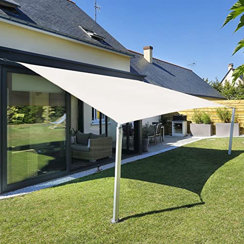 Sunnylaxx 2x2m Sonnensegel Quadrat, Wasserdicht Sonnenschutz Sunsegel Color Cremeweiß, 95% UV-Schutz,für Außenbereich,Garten von Sunnylaxx