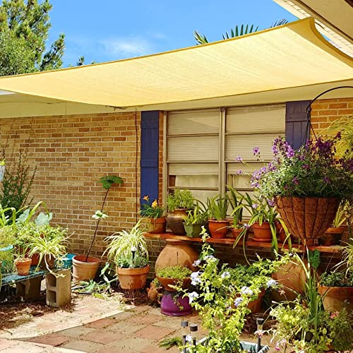 Sunnylaxx 3,5x5m Sonnensegel Rechteckig, Sonnenschutz Sunsegel Color Sand, 95% UV-Schutz,für Außenbereich,Garten von Sunnylaxx