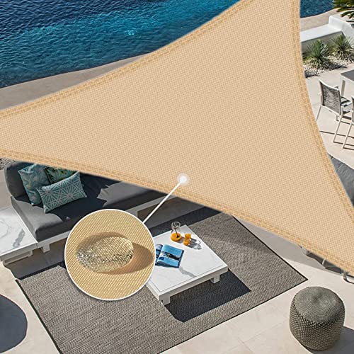 Sunnylaxx 3,6x3,6x3,6m Sonnensegel Dreieckig, Wasserdicht Sonnenschutz Sunsegel Color Sand, 95% UV-Schutz,für Außenbereich,Garten von Sunnylaxx