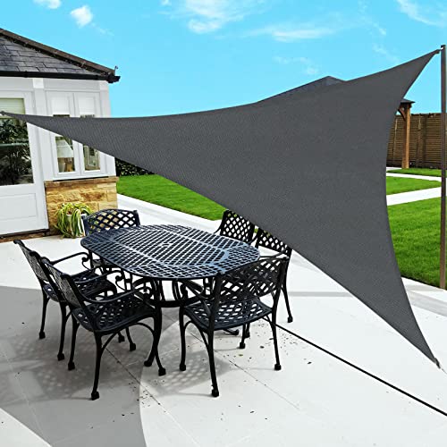 Sunnylaxx 3x3x4,25m Sonnensegel Dreieckig, Sonnenschutz Sunsegel Color Anthrazit, 95% UV-Schutz,für Außenbereich,Garten von Sunnylaxx