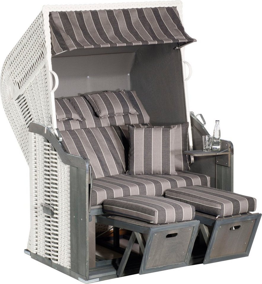 SunnySmart Strandkorb Rustikal 255 Plus, BxTxH: 125x90x160 cm, Halblieger, 2-Sitzer, komplett montiert, Oberkorb in einem Stück geflochten SunnySmart Strandkorb Rustikal 255 Plus, BxTxH: 125x90x160 cm, Halblieger, 2-Sitzer, komplett montiert, Oberkorb in einem Stück geflochten von Sunnysmart