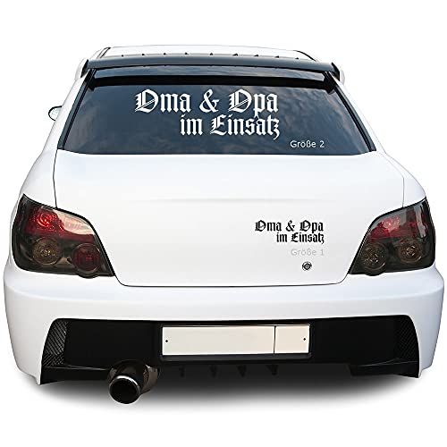 Sunnywall.de Autotattoo - Autoaufkleber Opa und Oma im Einsatz Größe Größe 2 von Sunnywall.de