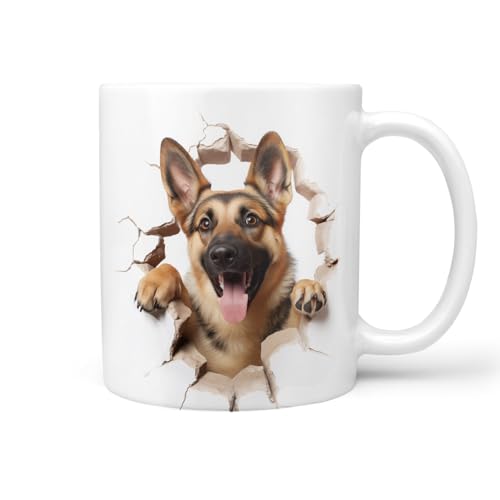 Hunde-Tasse: Deutsche Schäferhund, Liebe zum Haustier | Kaffee-Tasse | Geschenk für Hundeliebhaber Hundebesitzer | Haustierliebe | Geschenkidee | Keramik 330ml | Geschenktasse von Sunnywall