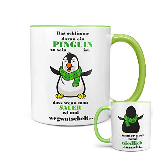 ??Riesen Auswahl?? Tasse Spruch Motive Fun Premium Geschenk Keramik, Original Sunnywall ® Geschenkidee (26 Pinguin niedlich) von Sunnywall