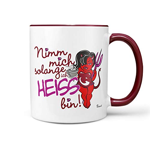 ★★Riesen Auswahl★★ Tasse Spruch Motive Fun Premium Geschenk Keramik, Original Sunnywall ® Geschenkidee (56 Nimm mich heiss bin) von Sunnywall