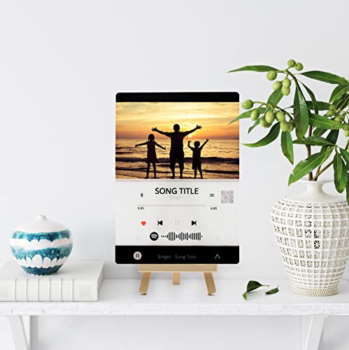 Sunnywall® Personalisiertes Echtglas Bild - Lieblings Song Music Cover Selbst Gestalten Mit Eigenem Foto - Individuell Personalisiertes Glasbild Spotify Glas von Sunnywall