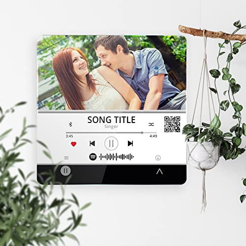 Sunnywall® personalisiertes Echtglas Foto Bild Lieblings Song Music Cover selbst gestalten mit eigenem Foto – Glasbild personalisiert Foto 20x20cm von Sunnywall