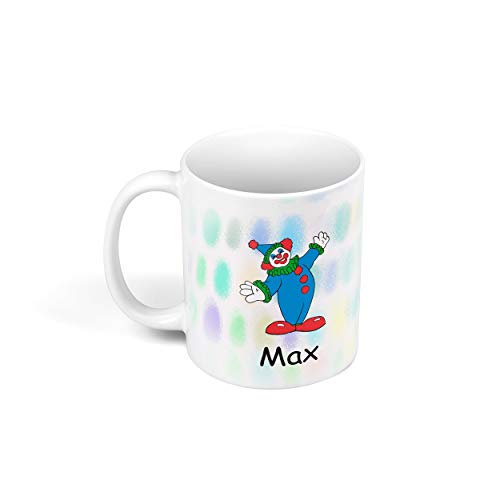 Sunnywall Personalisierte Kinder-Tasse aus Kunststoff mit Namen – Riesige Auswahl an Motiven – bruchsicher (Clown 15) von Sunnywall