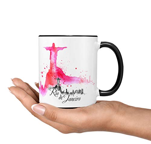 Sunnywall Rio de Janeiro Stadt Städte-tasse Skyline Tasse mug cup Kaffeetasse Geburtstagsgeschenk gratis Geschenkkarte (Rio de Janeiro Tasse) von Sunnywall