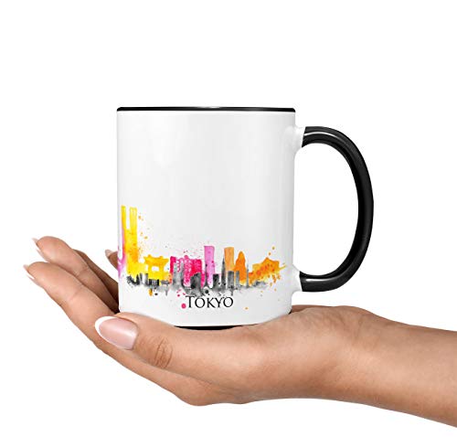 Sunnywall Tokyo Stadt Städte-tasse Skyline Tasse mug cup Kaffeetasse gratis Geschenkkarte (Tokyo Tasse) von Sunnywall