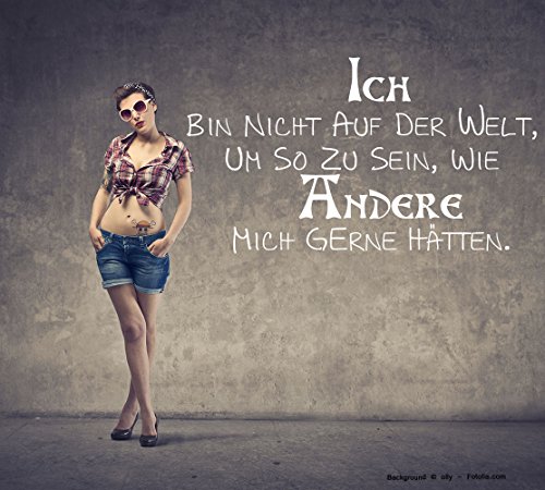 Sunnywall Wandaufkleber ICH Bin Nicht auf der Welt, wie ANDERE Mich hätten. Schwarz Gr1 Sunnywall Wandaufkleber ICH Bin Nicht auf der Welt, wie ANDERE Mich hätten. Schwarz Gr1 von Sunnywall
