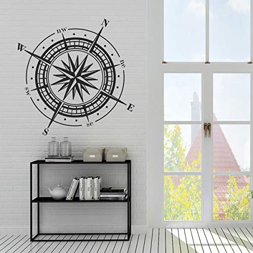 Sunnywall Wandtattoo Maritim Nautical Kompass Compass | Wandaufkleber | Wanddekoration | Wandmotiv Farbe Kupfer, Größe Größe 1 von Sunnywall