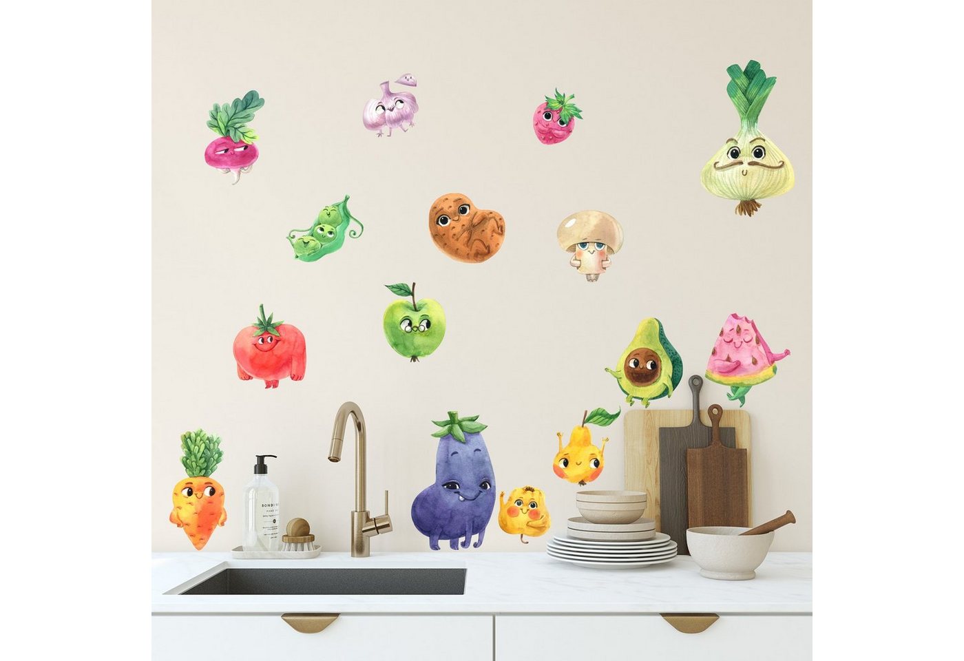 Sunnywall Wandtattoo Sweet Fruits Set 2 von Sunnywall