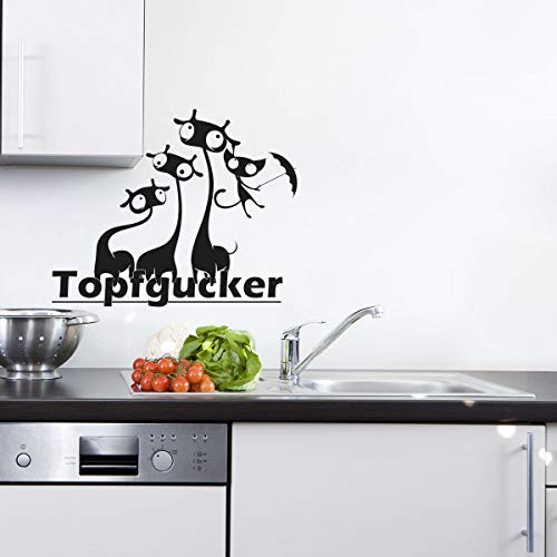 Sunnywall Wandtattoo Topfgucker Katze Giraffe | Wandaufkleber | Wandfolie | Wanddekoration | Wandmotiv Farbe Schwarz, Größe Größe 1 Sunnywall Wandtattoo Topfgucker Katze Giraffe | Wandaufkleber | Wandfolie | Wanddekoration | Wandmotiv Farbe Schwarz, Größe Größe 1 von Sunnywall