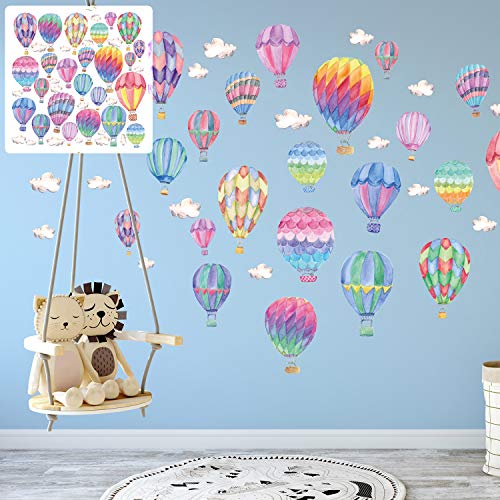 XXL Wandtattoo Heißluftballon Ballons Set verschiedene Motive| Kinderzimmer Aufkleber bunt Wanddeko von Sunnywall