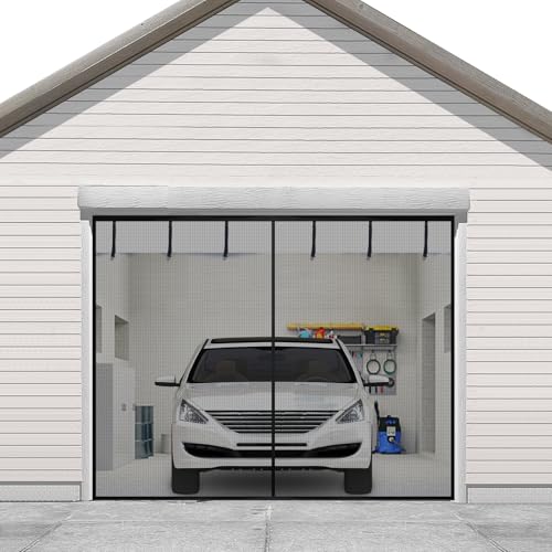 Sunolga Garagentorschutz, verstärktes Fiberglas, aufrollbar, für Werkstatt und Garage, insektensicher, 3 x 2,4 m von Sunolga