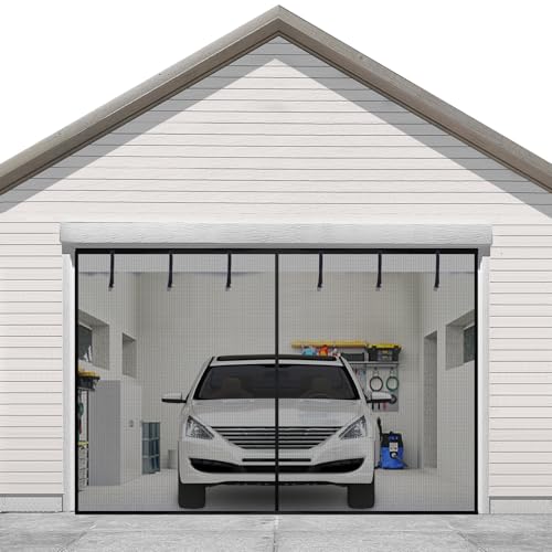Sunolga 4,8 x 2,4 m Garagenschutz für 2 Autos, aufrollbar, robustes Fiberglas-Netz von Sunolga