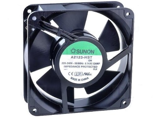Sunon Lüfter 120x120x38mm A2123HST AC 230V 2700 U/min 44dBA Gleitlager Flachstecker Sunon Lüfter 120x120x38mm A2123HST AC 230V 2700 U/min 44dBA Gleitlager Flachstecker von Sunon