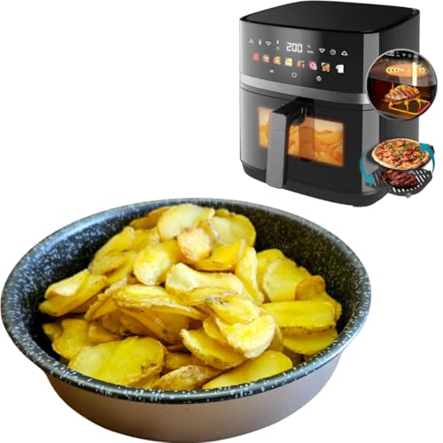 Backblech für Luftfritteuse 20 cm – Pfanne aus antihaftbeschichtetem Aluminium rund 20 cm – Steinoptik – hitzebeständig bis 220° – Made in Italy – rund (20 cm) von Sunrise