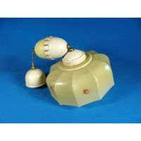 Artdeco Hängelampe Opaline-Glas+Kunststoff 30S Lamp Ersatzteil von SunriseVintageDE