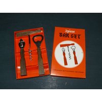 Midcentury 3 Piece Barset Korkenzieher Flaschenöffner 60S Old Barstuff Midcentury 3 Piece Barset Korkenzieher Flaschenöffner 60S Old Barstuff von SunriseVintageDE