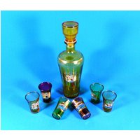 Vintage Karaffe+6 Gläser Likörkaraffe 60Er Italy Venezia von SunriseVintageDE