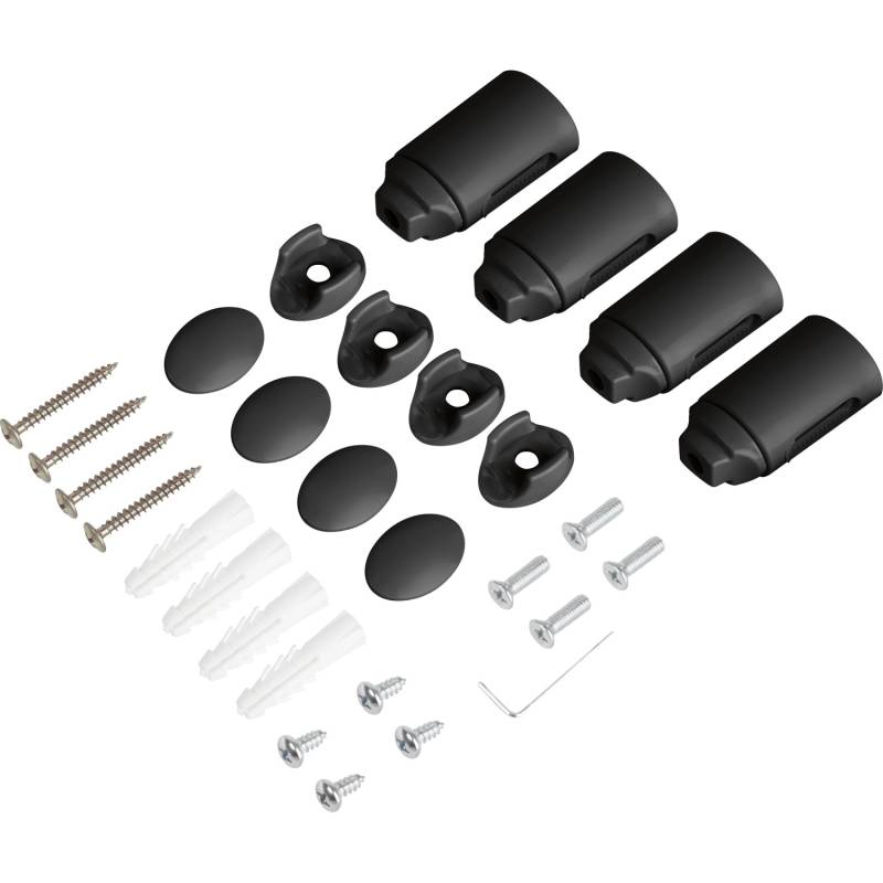 Sunrupu Badheizkörper-Halterung Set Schwarz von Sunrupu