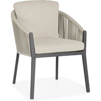 SUNS AVERO Dining Chair Aluminium/Seil Fishbone weaving Matt royal grey von Suns