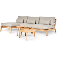 SUNS TERMOLI Lounge-Set 4-teilig Teak inkl. Kissen Taupe gravel von Suns